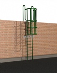 Steel climbing ladder (cage climbing ladder)