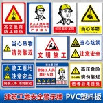 Construction safety warning sign（PVC）